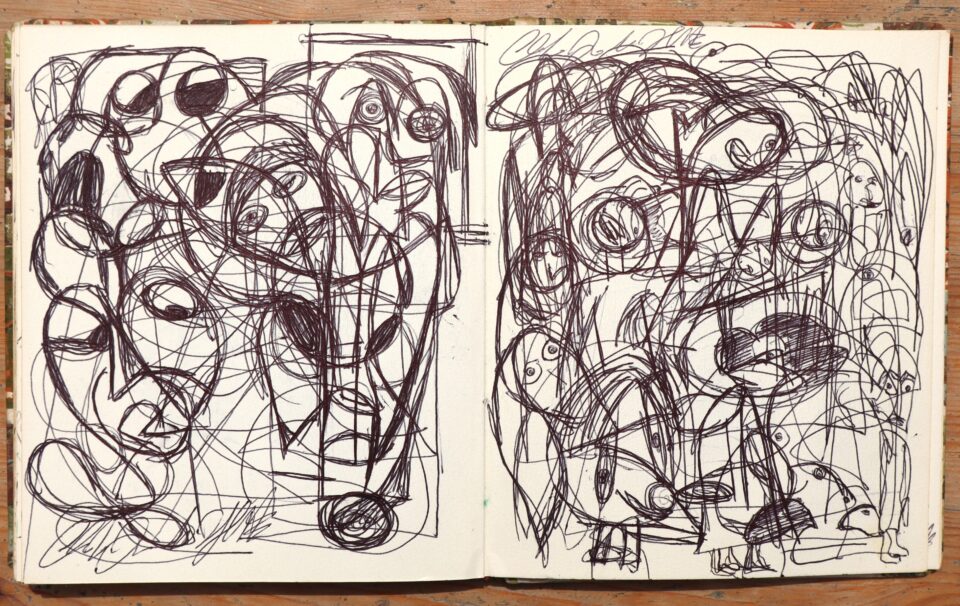 22 Quaderno Disegni 2004 Catania Parigi Claudio Arezzo di Trifiletti